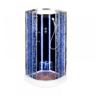 Душевая кабина Deto BМ1510 N LED BLACK 100х100х208 см